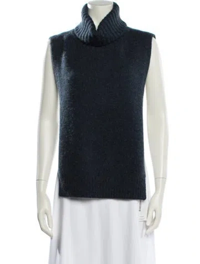 Pre-owned Celine Cashmere Turtleneck Sweater In Blue