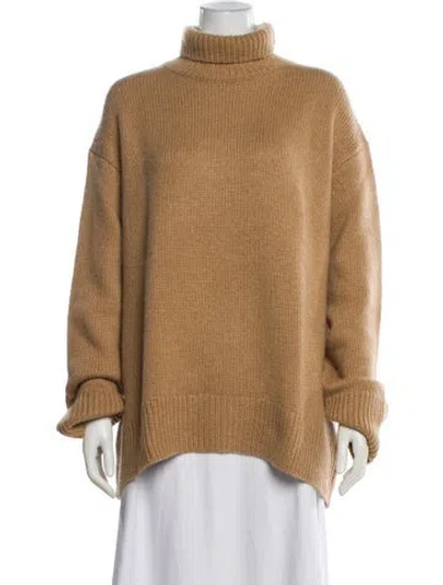 Pre-owned Celine Cashmere Turtleneck Sweater In Brown