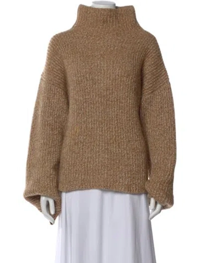 Pre-owned Celine Cashmere Turtleneck Sweater In Brown