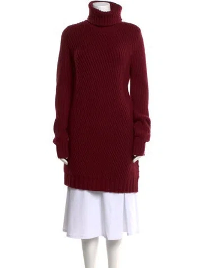 Pre-owned Celine Cashmere Turtleneck Sweater In Burgundy