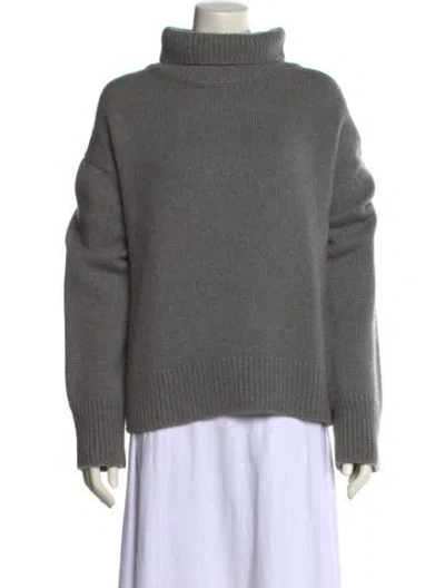 Pre-owned Celine Cashmere Turtleneck Sweater In Gray