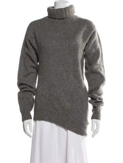 Pre-owned Celine Cashmere Turtleneck Sweater In Grey