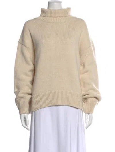 Pre-owned Celine Cashmere Turtleneck Sweater In Neutral