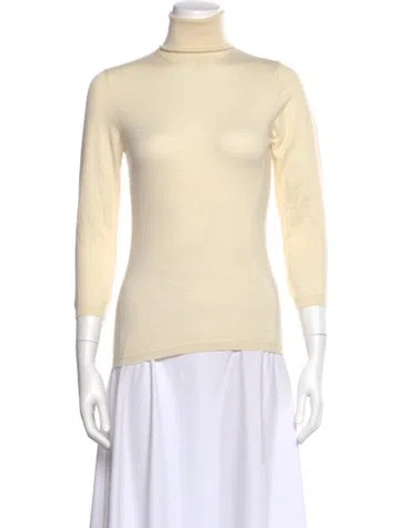 Pre-owned Celine Cashmere Turtleneck Sweater In Neutral