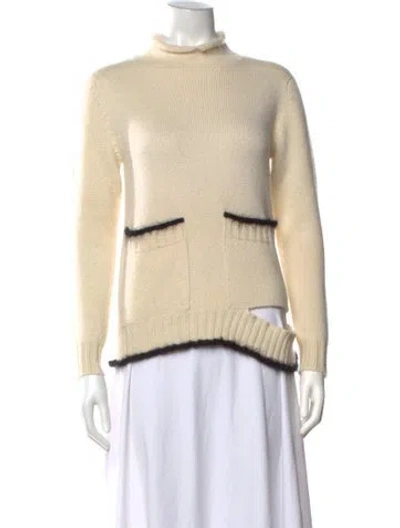 Pre-owned Celine Cashmere Turtleneck Sweater In Neutral