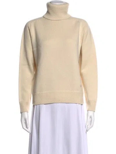Pre-owned Celine Cashmere Turtleneck Sweater In Neutrals
