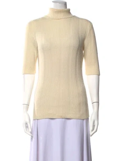 Pre-owned Celine Cashmere Turtleneck Sweater In Neutrals