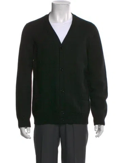Pre-owned Celine Cashmere V-neck Cardigan In Black