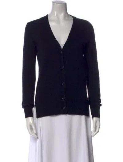 Pre-owned Celine Cashmere V-neck Sweater In Black