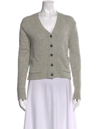 Pre-owned Celine Cashmere V-neck Sweater In Gray