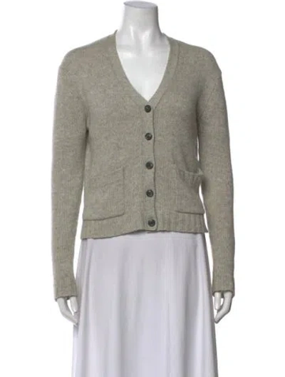 Pre-owned Celine Cashmere V-neck Sweater In Grey