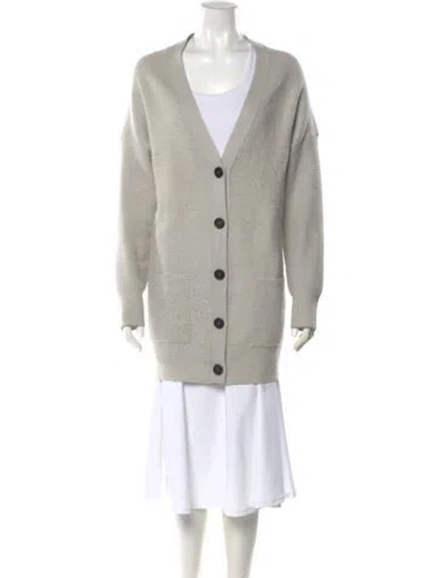 Pre-owned Celine Cashmere V-neck Sweater In Neutral