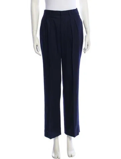 Pre-owned Celine Cashmere Wide Leg Pants In Black