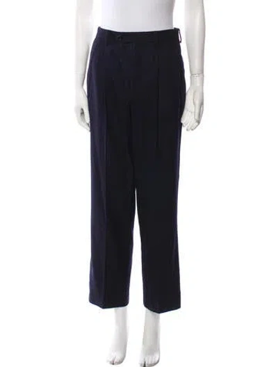 Pre-owned Celine Cashmere Wide Leg Pants In Blue