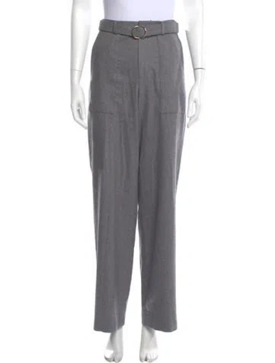 Pre-owned Celine Cashmere Wide Leg Pants In Gray
