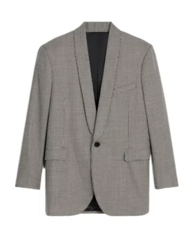 Celine Cashmere Wool Suit Jacket In Gray