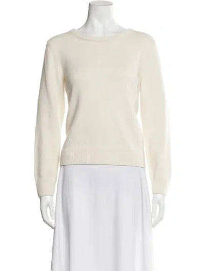 Pre-owned Celine Cashwool Bateau Neckline Sweater In Neutral