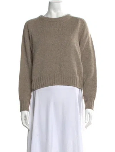 Pre-owned Celine Cashwool Crew Neck Sweater In Neutral