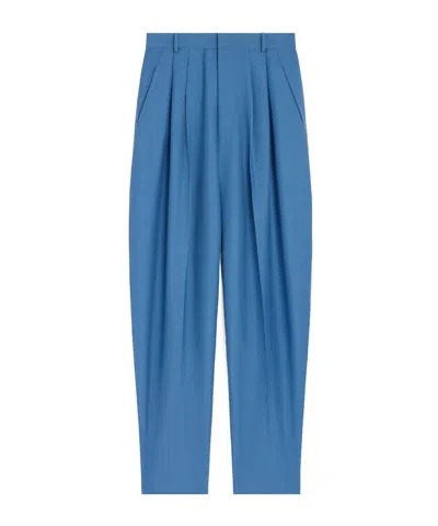 Celine Casual Pants With Belt Loops In Blue