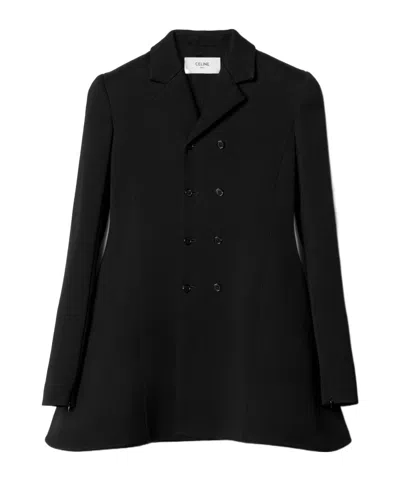 Celine Casual Wool Jacket In Black