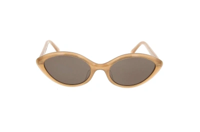 Celine Cat-eye Frame Sunglasses In Beige/other / Brown