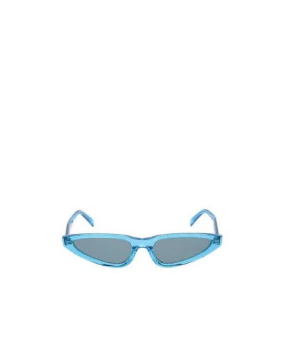 Celine Cat Eye-frame Sunglasses In Blue