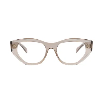 Pre-owned Celine Cat Eye Optical Glasses 'beige/transparent' | Tan | Women's Size Onesize