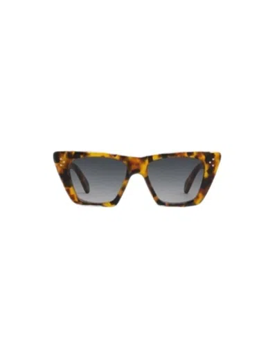Celine Cat Eye S187 Sunglasses In Acetate In Black