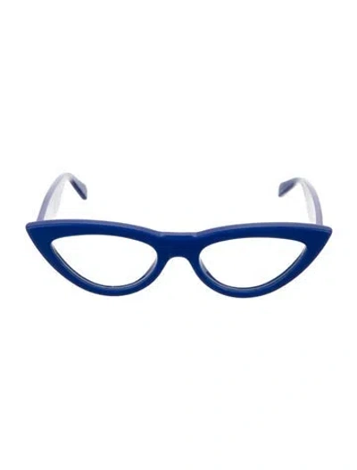 Pre-owned Celine Cat-eye Eyeglasses In Blue