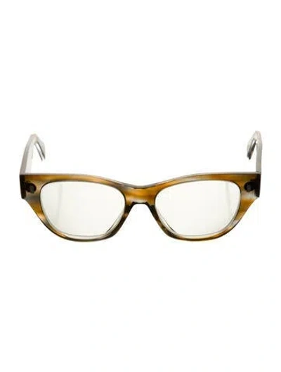 Pre-owned Celine Cat-eye Eyeglasses In Brown