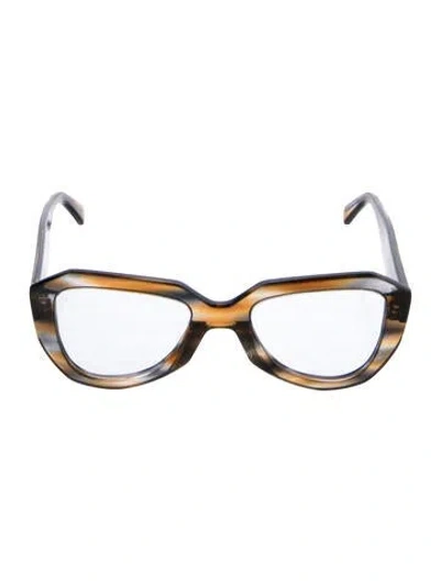 Pre-owned Celine Cat-eye Eyeglasses In Brown