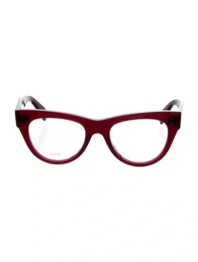 Pre-owned Celine Cat-eye Eyeglasses In Red