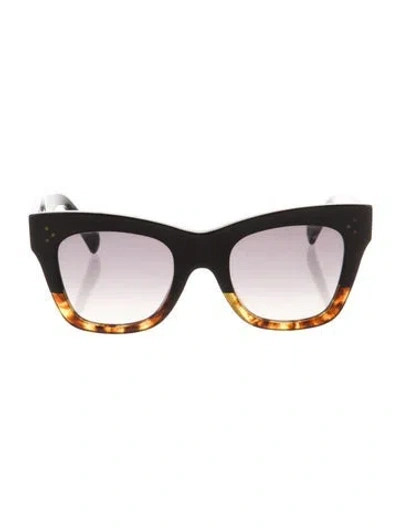 Pre-owned Celine Cat-eye Gradient Sunglasses In Black