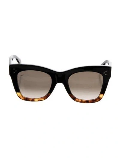 Pre-owned Celine Cat-eye Gradient Sunglasses In Black