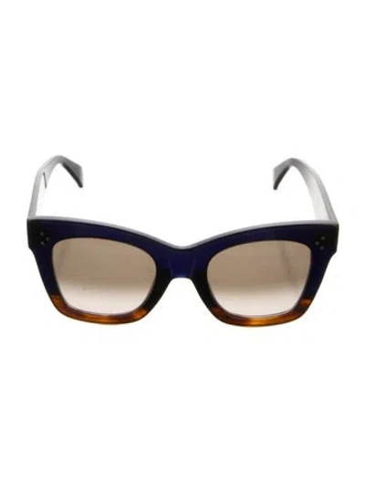 Pre-owned Celine Cat-eye Gradient Sunglasses In Blue