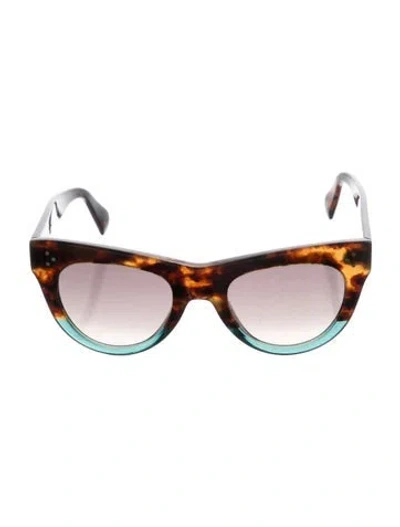 Pre-owned Celine Cat-eye Gradient Sunglasses In Brown