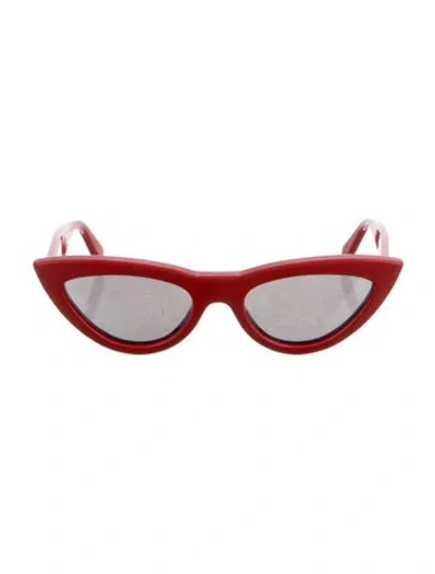 Pre-owned Celine Cat-eye Mirrored Sunglasses In Red