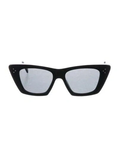 Pre-owned Celine Cat-eye Mirrored Sunglasses In Black