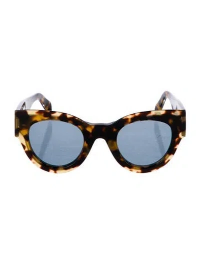 Pre-owned Celine Cat-eye Mirrored Sunglasses In Brown
