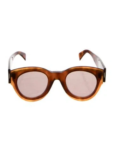 Pre-owned Celine Cat-eye Mirrored Sunglasses In Brown