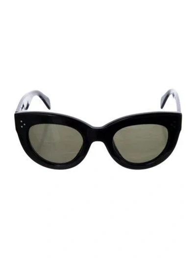 Pre-owned Celine Cat-eye Tinted Sunglasses In Black