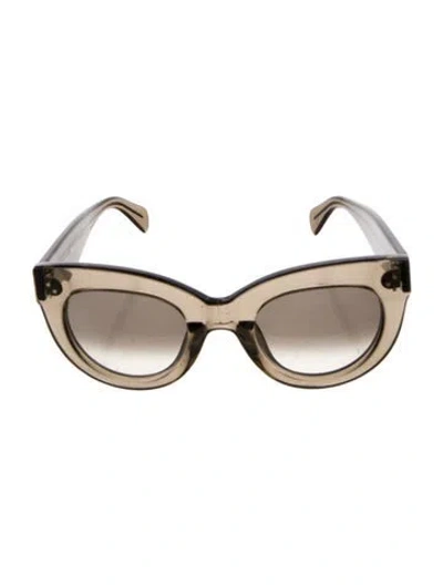 Pre-owned Celine Cat-eye Tinted Sunglasses In Black