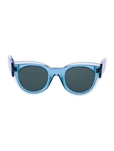 Pre-owned Celine Cat-eye Tinted Sunglasses In Blue