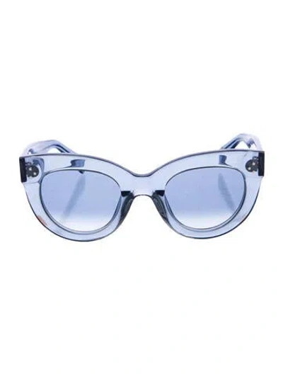 Pre-owned Celine Cat-eye Tinted Sunglasses In Blue