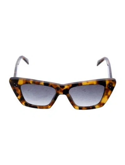 Pre-owned Celine Cat-eye Tinted Sunglasses In Brown