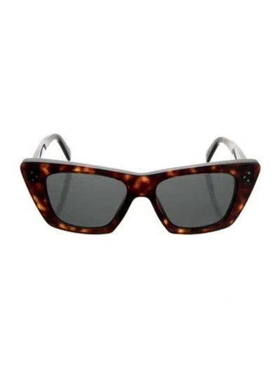 Pre-owned Celine Cat-eye Tinted Sunglasses In Brown