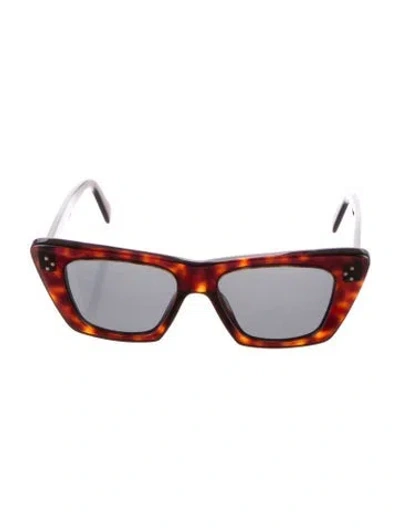 Pre-owned Celine Cat-eye Tinted Sunglasses In Brown