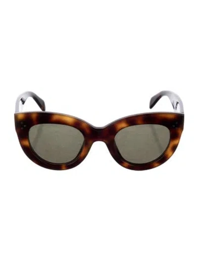 Pre-owned Celine Cat-eye Tinted Sunglasses In Brown