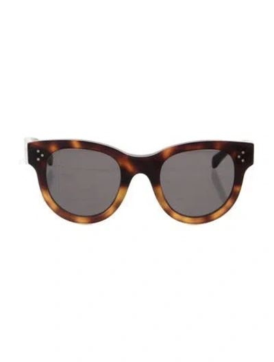 Pre-owned Celine Cat-eye Tinted Sunglasses In Brown