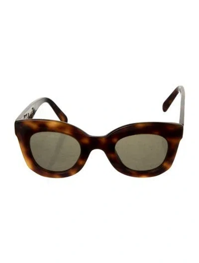Pre-owned Celine Cat-eye Tinted Sunglasses In Brown
